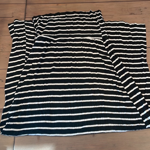 Women’s Black & White Striped Maxi Skirt M - Picture 4 of 4